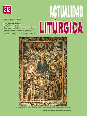 cover image of Actualidad Litúrgica 212. Enero - Febrero 2010
